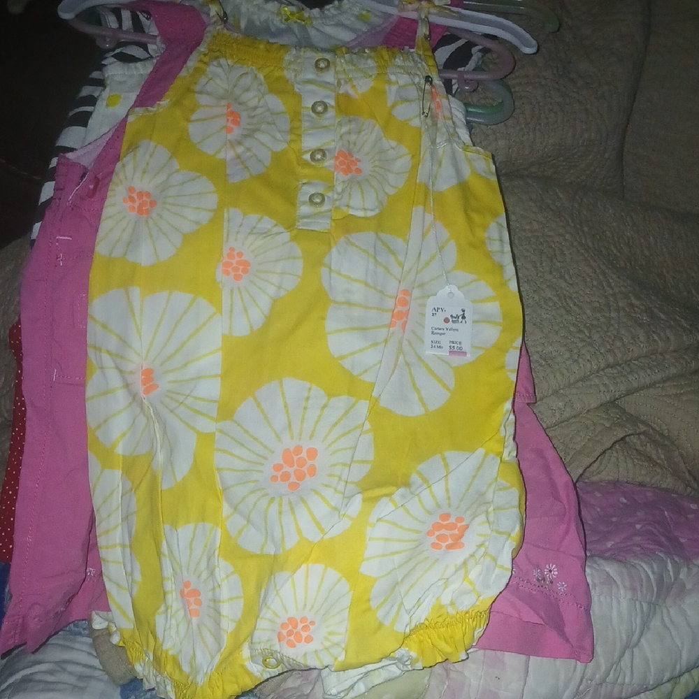Yellow Floral Baby Romper